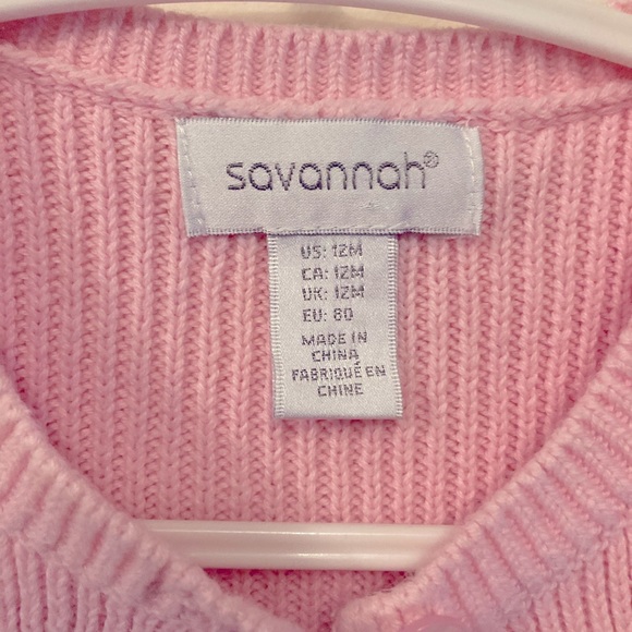 Savannah Pink Knit Fair Isle Dog Pattern Sweater - Picture 4 of 6